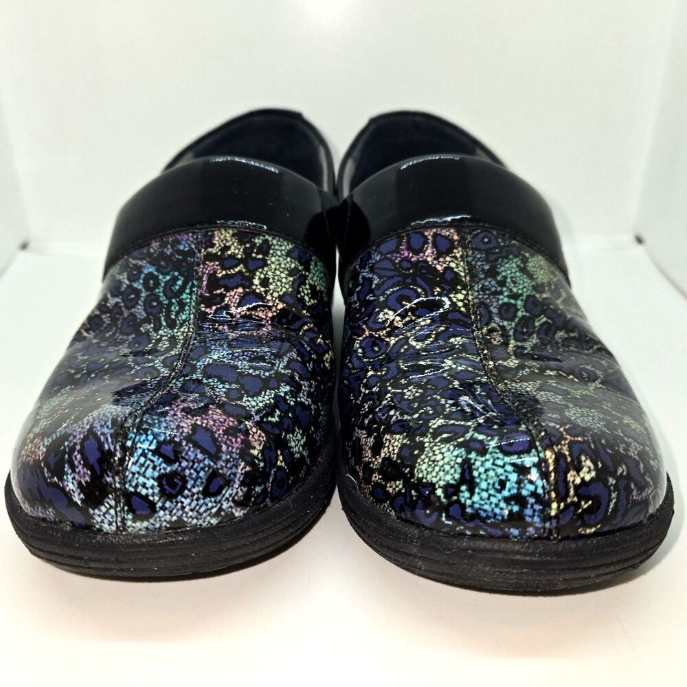 Dansko Work Wonders Comfort Clogs Multicolor Patent Leather Slip Resistant EU 38 - Picture 5 of 13